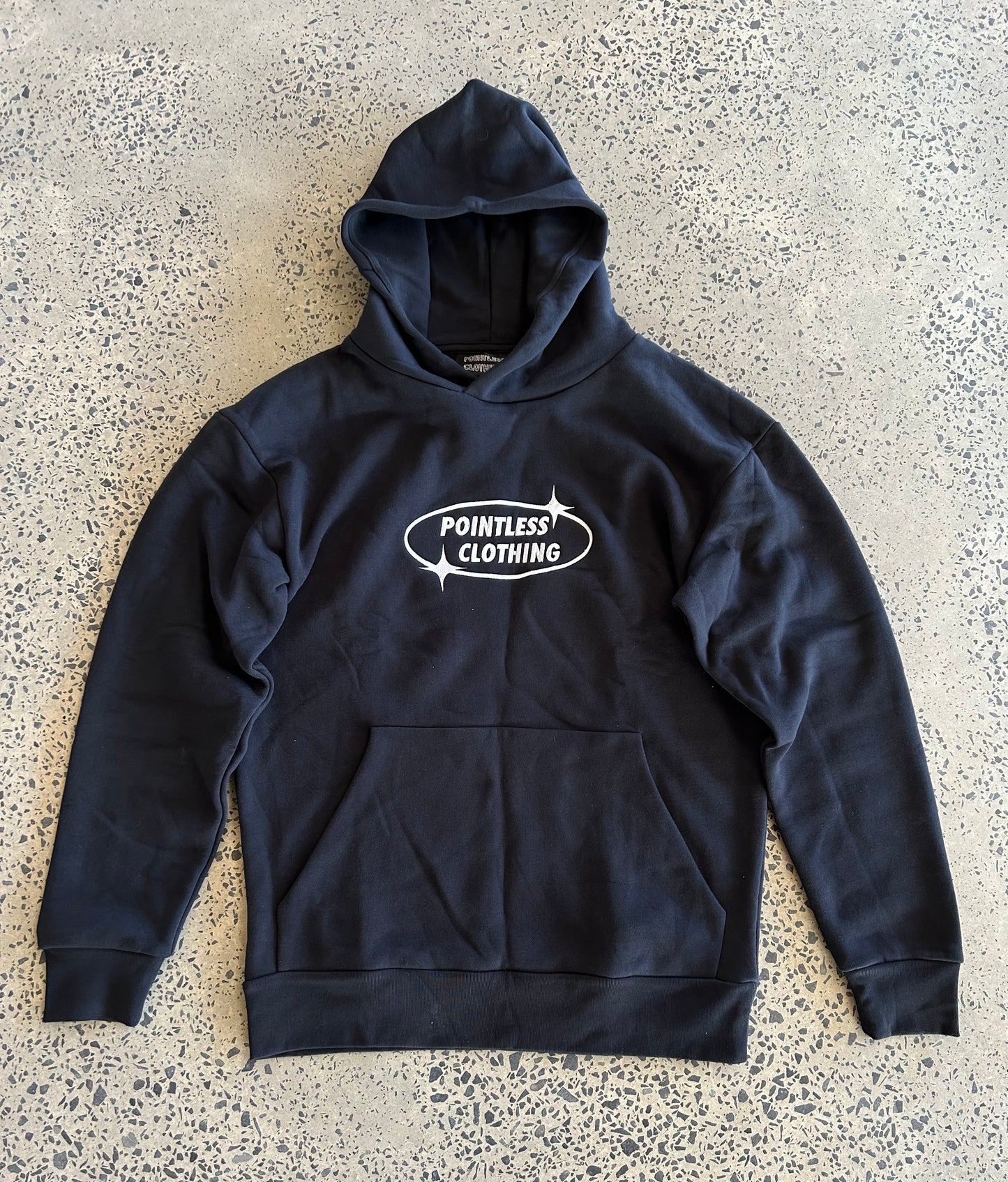 white embroidered hoodie